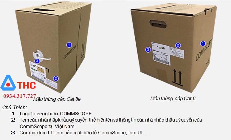 Cáp mạng amp commscope cat5e, cat6 